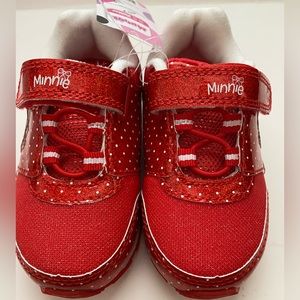 Minnie Children Character Athletic Shoes Red Glitter 7